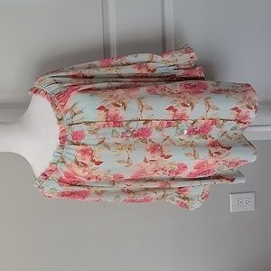Willow Drive EUC Floral On or Off Shoulder Top